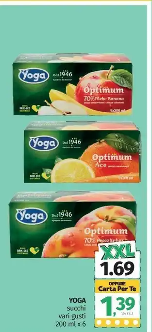 Pam Yoga succhi offerta