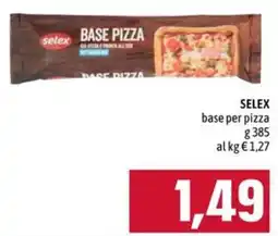 Emisfero SELEX base per pizza offerta