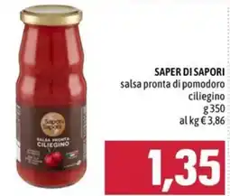 Emisfero SAPER DI SAPORI salsa pronta di pomodoro ciliegino offerta