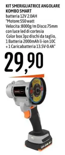 Emisfero KIT SMERIGLIATRICE ANGOLARE KOMBO SMART offerta