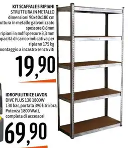 Emisfero KIT SCAFFALE 5 RIPIANI offerta