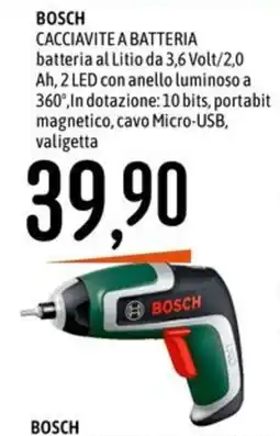 Emisfero BOSCH CACCIAVITE A BATTERIA offerta