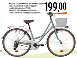 Emisfero BICICLETTA DONNA CON CESTINO MOD.SIENA offerta