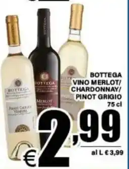 DEM BOTTEGA VINO MERLOT/CHARDONNAY/PINOT GRIGIO offerta