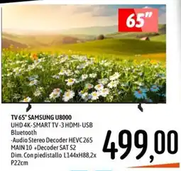 Emisfero TV 65" SAMSUNG U8000 offerta