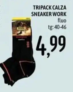 Emisfero TRIPACK CALZA SNEAKER WORK fluo offerta