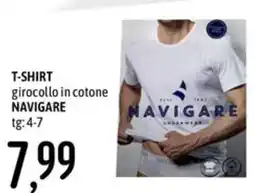 Emisfero T-SHIRT girocollo in cotone NAVIGARE offerta