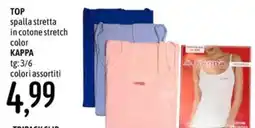 Emisfero TOP spalla stretta in cotone stretch KAPPA offerta