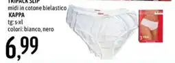 Emisfero TRIPACK SLIP midi in cotone bielastico KAPPA offerta