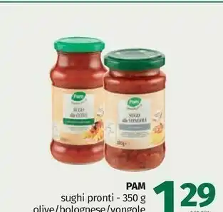Pam Sughi per pasta offerta