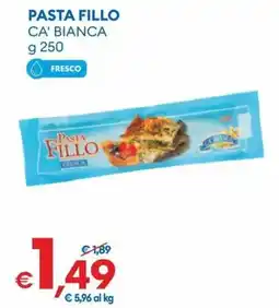 MD Discount Pasta Fillo Ca' Bianca offerta