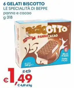 MD Discount Gelati Biscotto Panna Cacao offerta