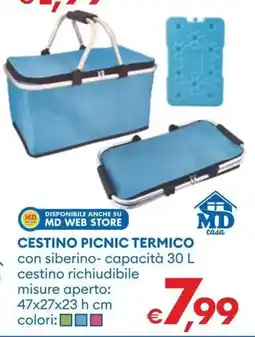 MD Discount Cestino picnic termico MD casa offerta