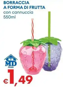 MD Discount BORRACCIA A FORMA DI FRUTTA con cannuccia offerta