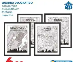 MD Discount QUADRO DECORATIVO con cornice MD casa offerta