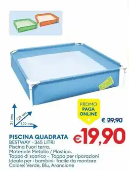 MD Discount PISCINA QUADRATA BESTWAY offerta