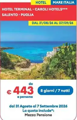 MD Discount HOTEL TERMINAL - CAROLI HOTELS*** offerta