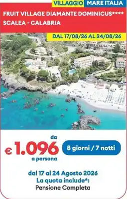 MD Discount Villaggio Mare Italia Fruit Village Diamante Dominicus**** offerta