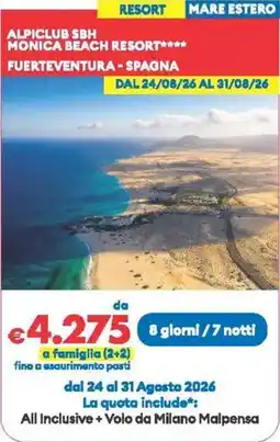 MD Discount ALPICLUB SBH MONICA BEACH RESORT**** offerta