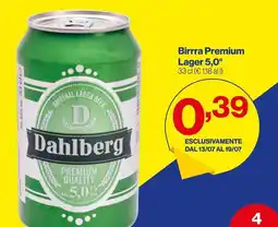 In'S Mercato Birrra Premium Lager 5,0° offerta