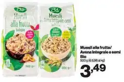 In'S Mercato Muesli alla frutta/ Avena integrale e semi Bio offerta