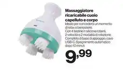 In'S Mercato Massaggiatore ricaricabile cuoio capelluto e corpo offerta