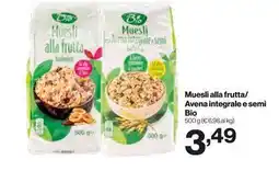 In'S Mercato Muesli alla frutta/ Avena integrale e semi Bio offerta