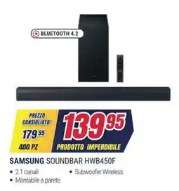 Trony SAMSUNG SOUNDBAR HWB450F offerta
