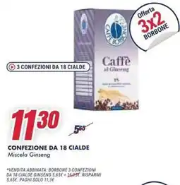 Trony Caffè Borbone Miscela Ginseng offerta