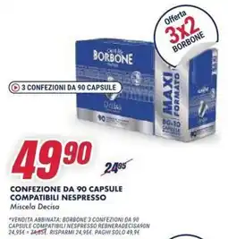 Trony Capsule compatibili Nespresso Borbone offerta