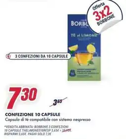 Trony Caffè Borbone Tè al Limone offerta