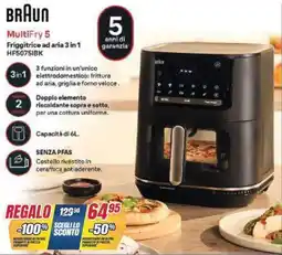 Trony Braun multifry 5 friggitrice ad aria 3 in 1 HF50751BK offerta