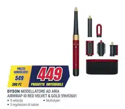 Trony DYSON MODELLATORE AD ARIA AIRWRAP ID RED VELVET & GOLD offerta