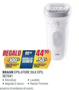 Trony BRAUN EPILATORE SILK EPIL SE7041 offerta