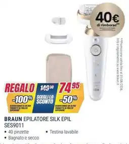 Trony BRAUN EPILATORE SILK EPIL SES9011 offerta