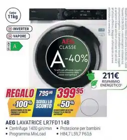 Trony AEG LAVATRICE LR7FD114B offerta
