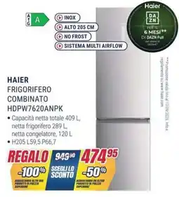 Trony HAIER FRIGORIFERO COMBINATO offerta