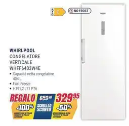 Trony WHIRLPOOL CONGELATORE VERTICALE offerta
