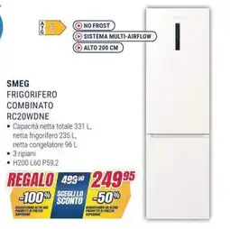 Trony SMEG FRIGORIFERO COMBINATO RC20WDNE offerta