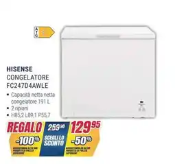 Trony HISENSE CONGELATORE FC247D4AWLE offerta