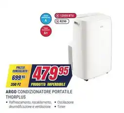Trony ARGO CONDIZIONATORE PORTATILE THORPLUS offerta
