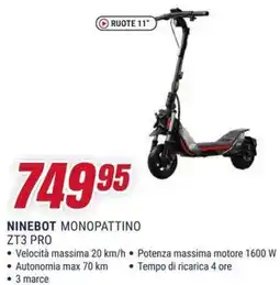 Trony NINEBOT MONOPATTINO ZT3 PRO offerta