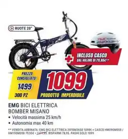 Trony EMG BICI ELETTRICA BOMBER MISANO offerta