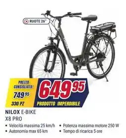 Trony NILOX E-BIKE X8 PRO offerta