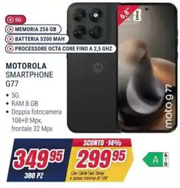 Trony MOTOROLA SMARTPHONE G77 offerta