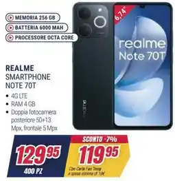 Trony REALME SMARTPHONE NOTE 70T offerta