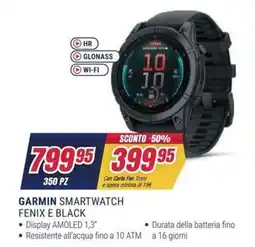Trony GARMIN SMARTWATCH FENIX E BLACK offerta