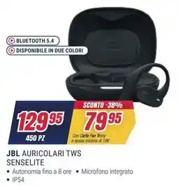 Trony JBL AURICOLARI TWS SENSELITE offerta