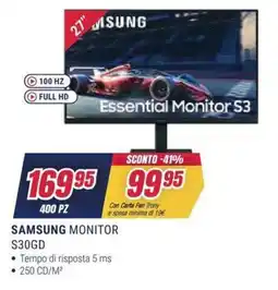 Trony SAMSUNG MONITOR S30GD offerta