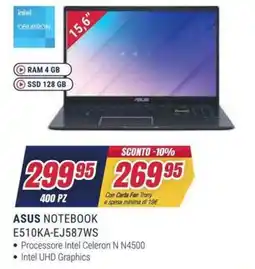 Trony ASUS NOTEBOOK E510KA-EJ587WS offerta